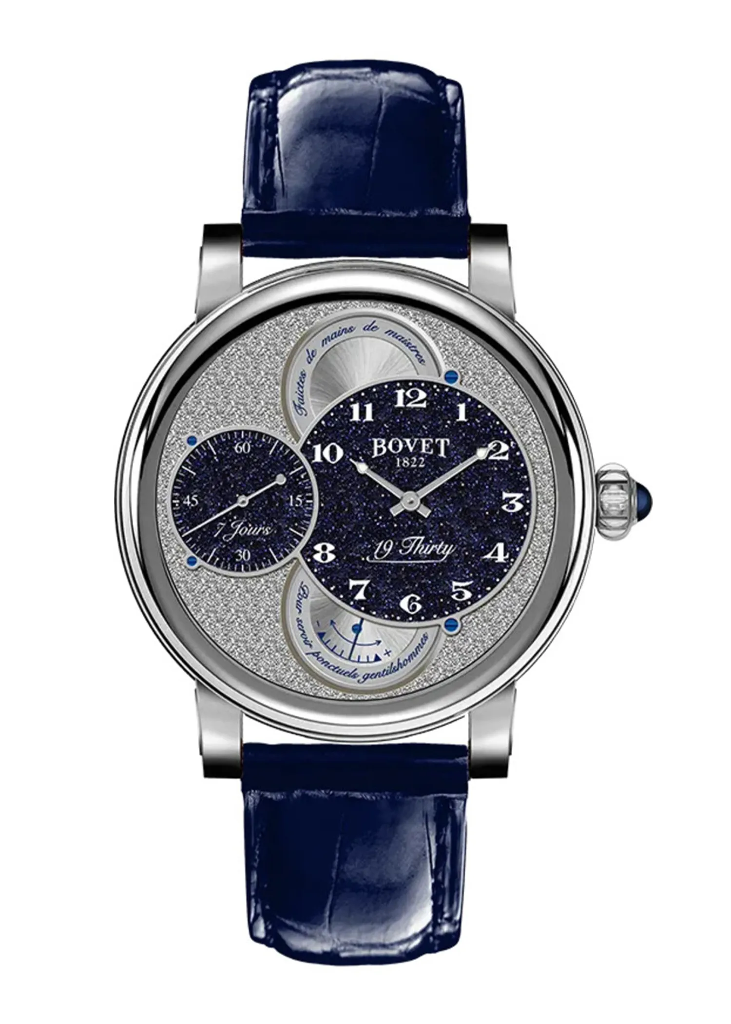 Elegant 19 Thirty Dimier Stainless Steel Watch with Aventurine Dial