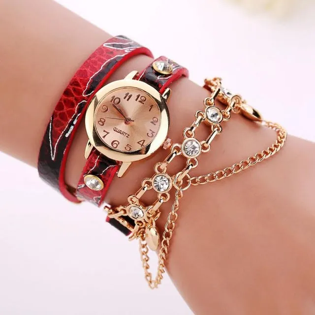 2018 Hot Sale Special Gifts Women Watches Luxury Fashion Wrap Around Padlock Diamond Bracelet Lady Womans Wrist Watch