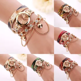 2018 Hot Sale Special Gifts Women Watches Luxury Fashion Wrap Around Padlock Diamond Bracelet Lady Womans Wrist Watch