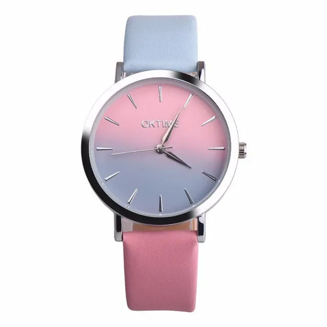 2019 Fashion WristWatch Retro Rainbow Design Women