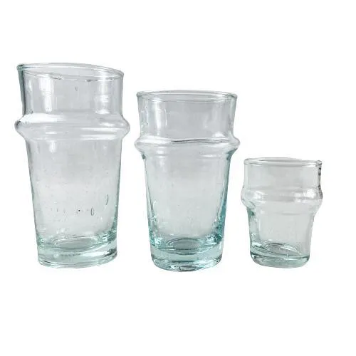 6 Hand Blown Moroccan Glassware Beldi Glass