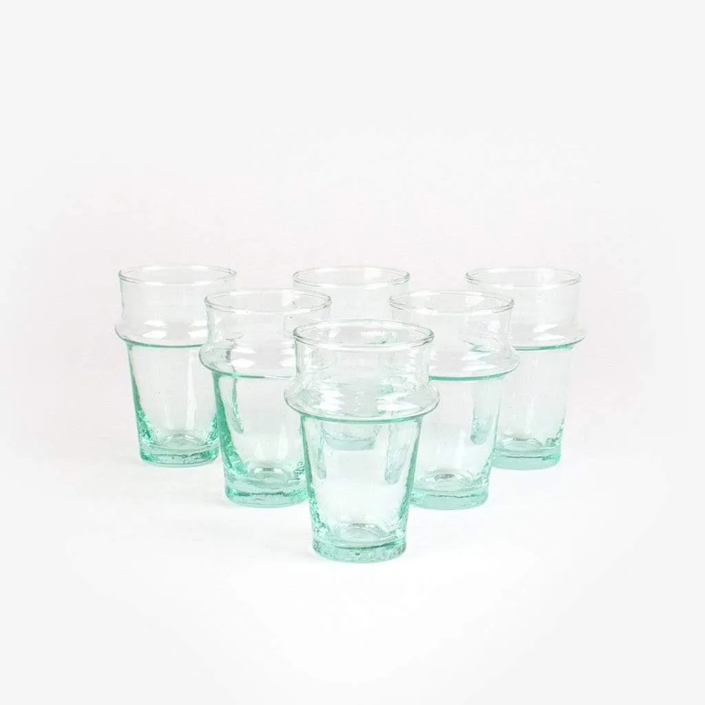 6 Hand Blown Moroccan Glassware Beldi Glass