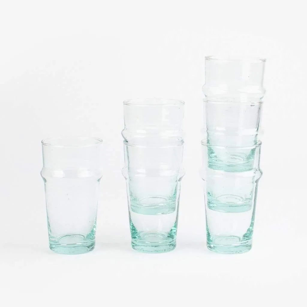 6 Hand Blown Moroccan Glassware Beldi Glass