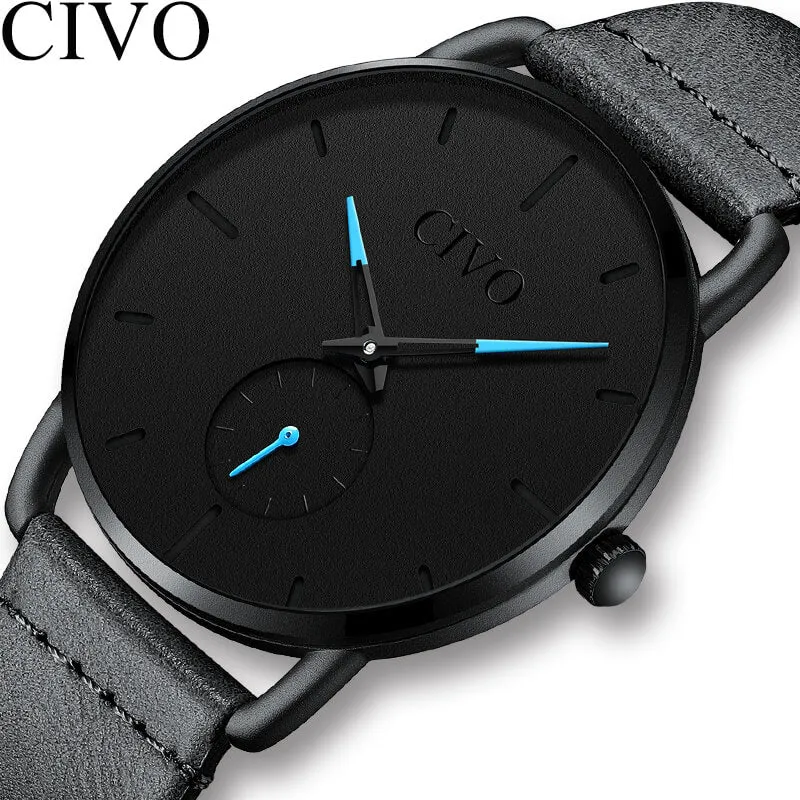 8085C | Quartz Men Watch | Leather Band
