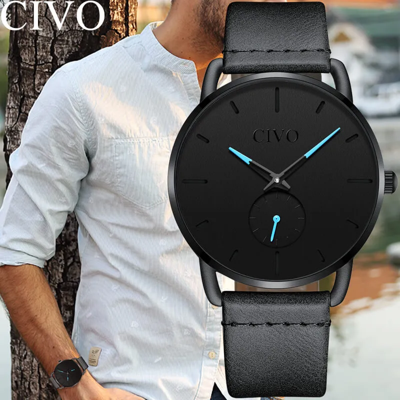 8085C | Quartz Men Watch | Leather Band