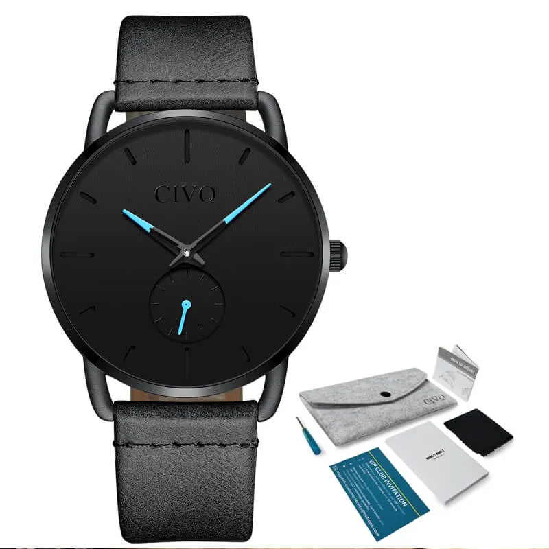 8085C | Quartz Men Watch | Leather Band