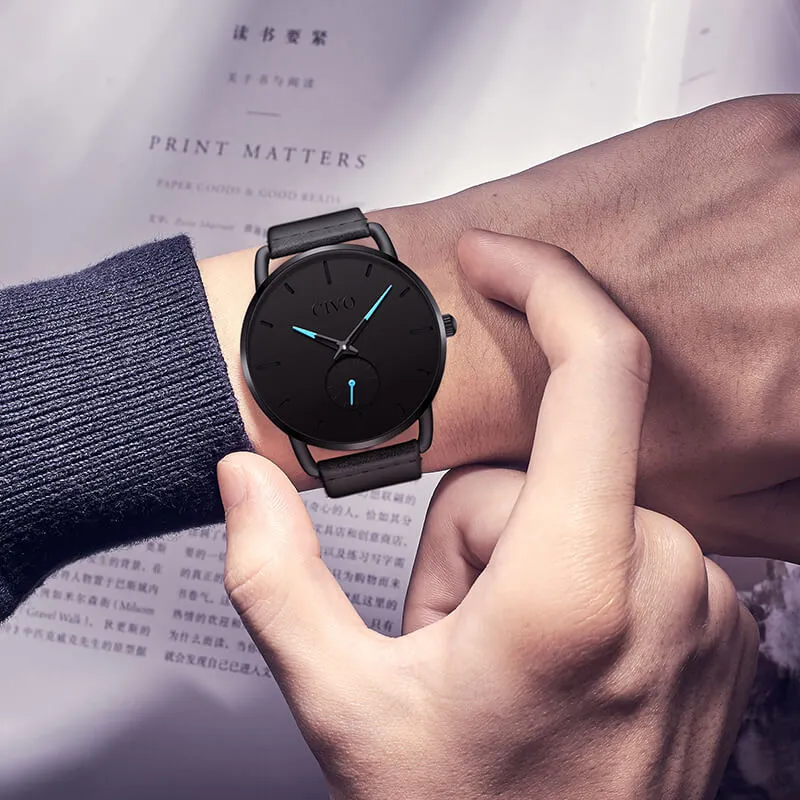 8085C | Quartz Men Watch | Leather Band