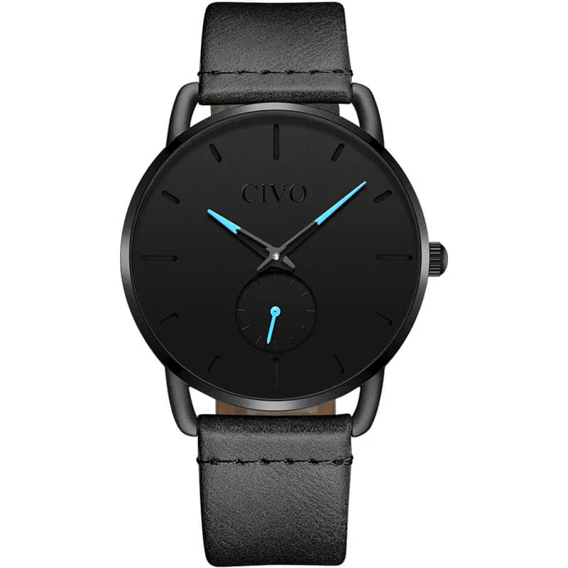 8085C | Quartz Men Watch | Leather Band