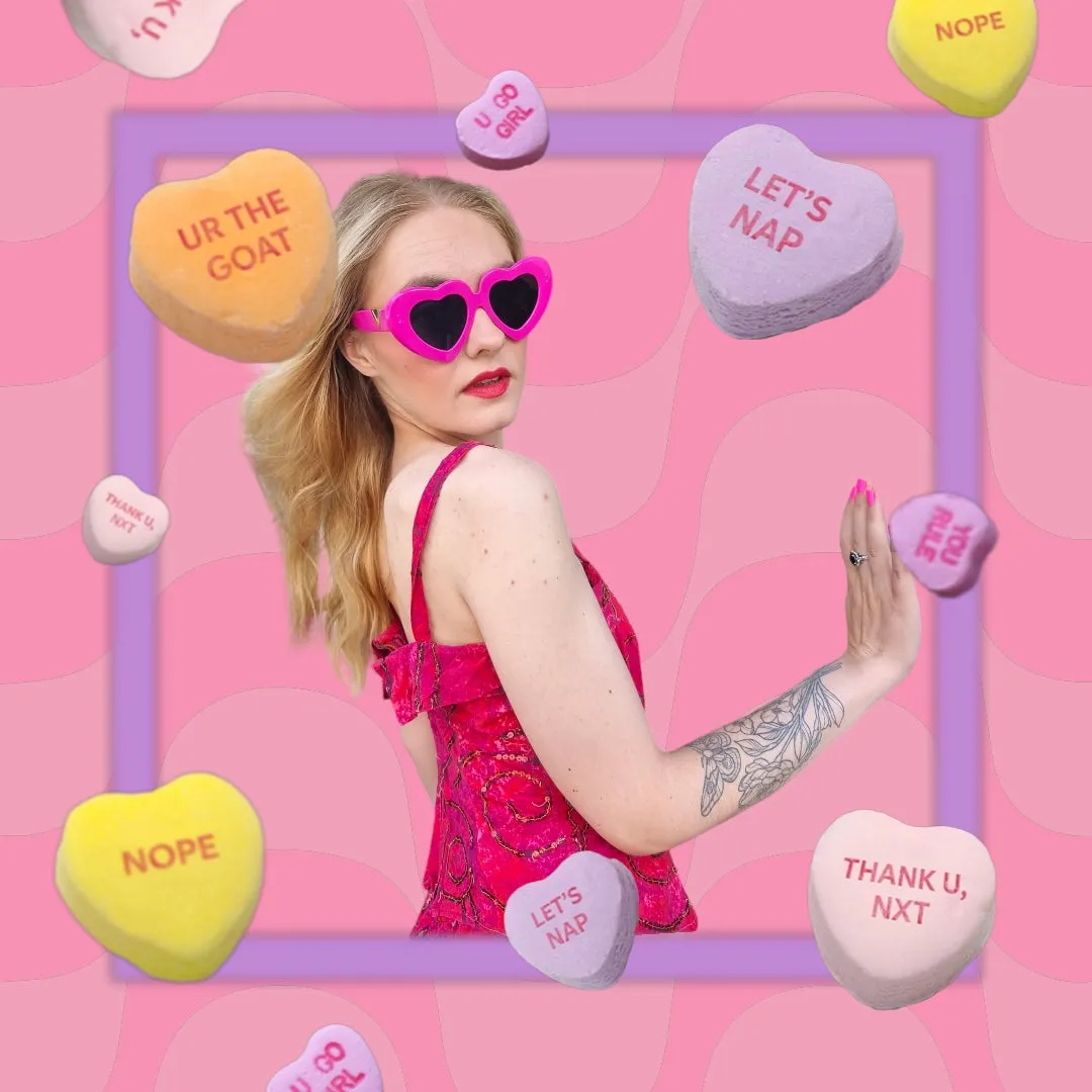 Chunky Pink Heart Sunglasses