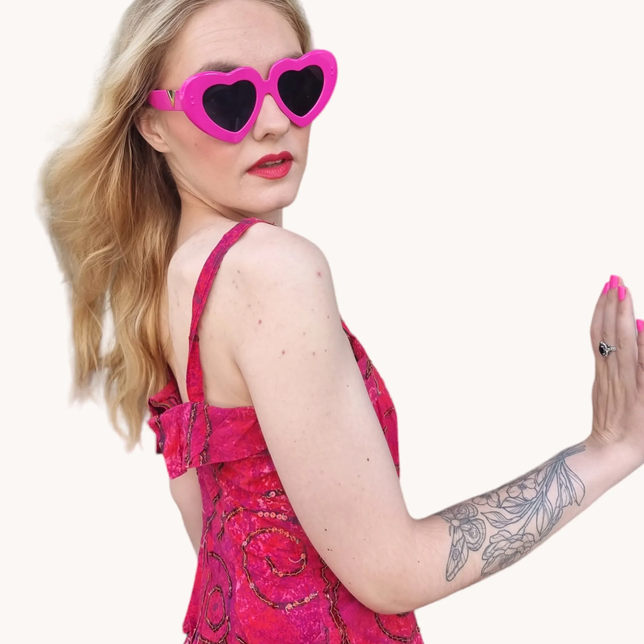 Chunky Pink Heart Sunglasses