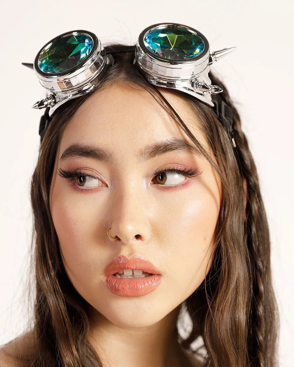 Crazy Eyes Spiked Punk Goggles