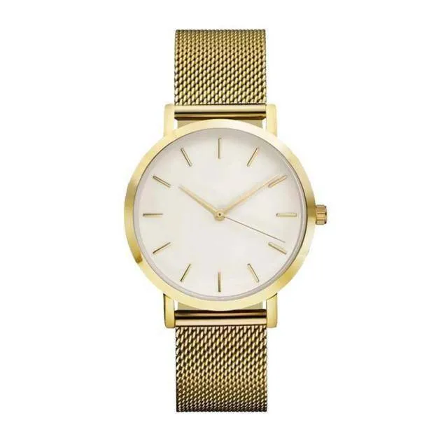 Crystal Stainless Steel Analog Quartz Unisex Wrist Watch