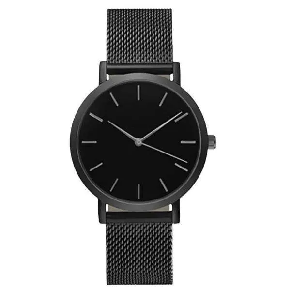 Crystal Stainless Steel Analog Quartz Unisex Wrist Watch