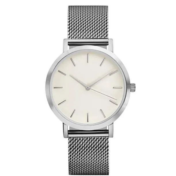 Crystal Stainless Steel Analog Quartz Unisex Wrist Watch