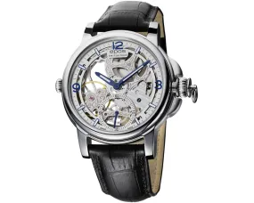 EPOS Artistry Sapphire Crystal Skeleton Hand-Wound Watch