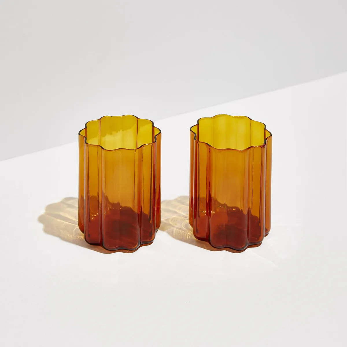FAZEEK Wave Glass Set 2 AMBER