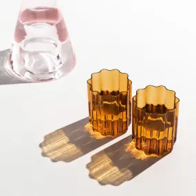 FAZEEK Wave Glass Set 2 AMBER