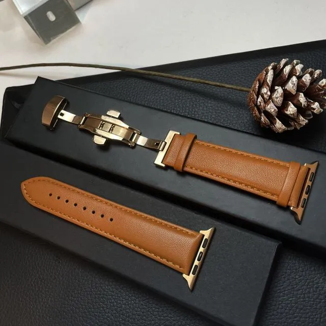 Genuine Leather Watchband Apple Watchs 44 | Leather Band Apple Watch Ultra - Genuine