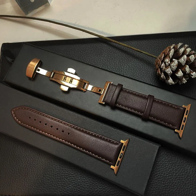 Genuine Leather Watchband Apple Watchs 44 | Leather Band Apple Watch Ultra - Genuine