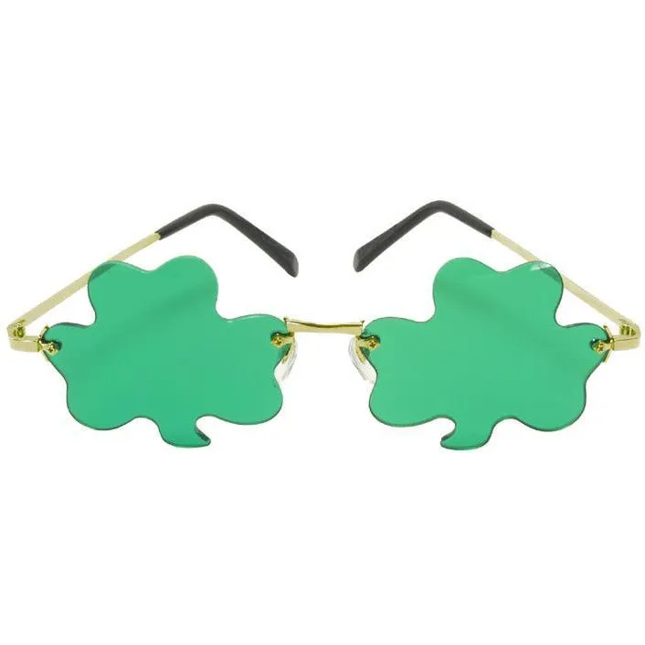 Green Lens Shamrock Sunglasses