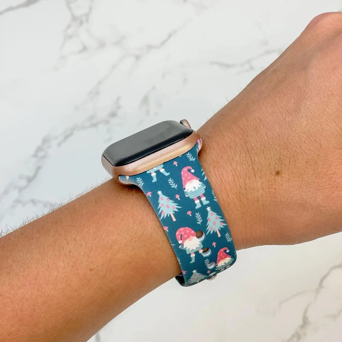 Holiday Gnome Silicone Smart Watch Band
