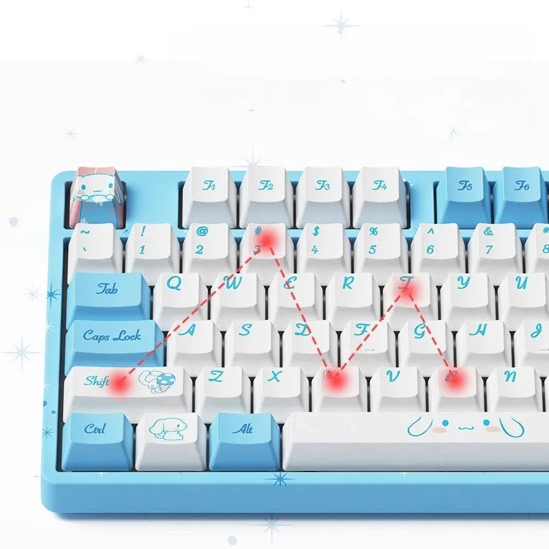 Kawaii Blue Cinnamoroll Co-Branded Mechanical Keyboard
