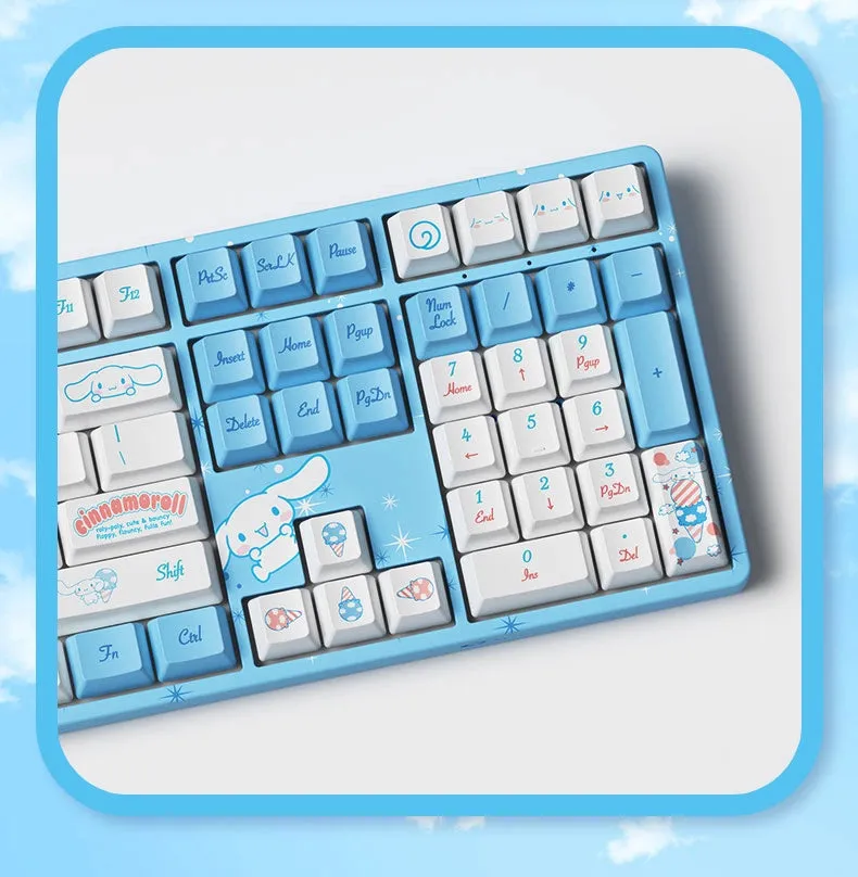 Kawaii Blue Cinnamoroll Co-Branded Mechanical Keyboard