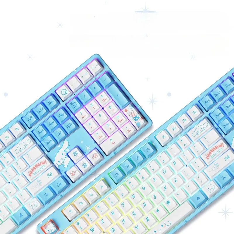 Kawaii Blue Cinnamoroll Co-Branded Mechanical Keyboard