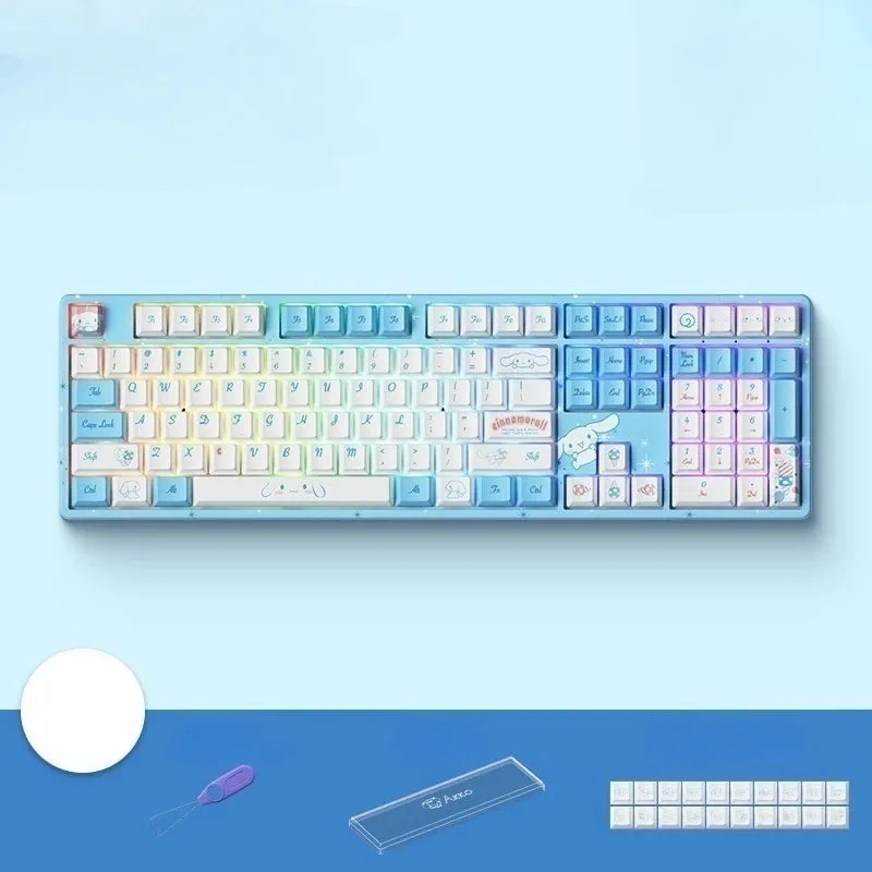 Kawaii Blue Cinnamoroll Co-Branded Mechanical Keyboard