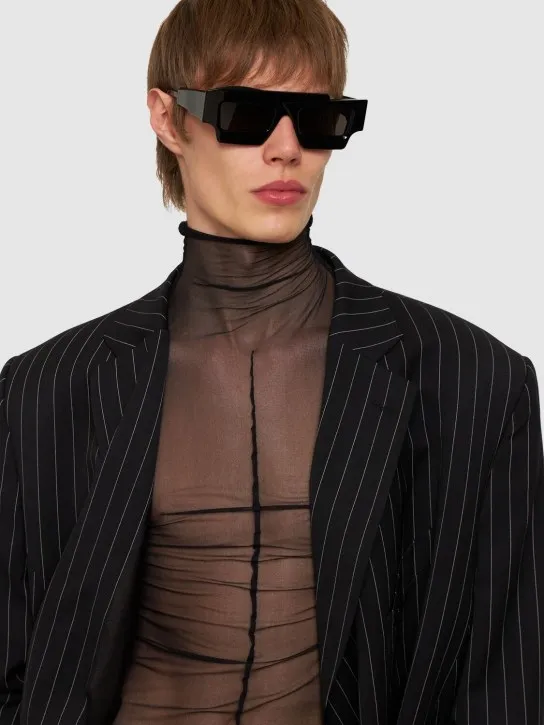 Kuboraum Berlin   X12 square asymmetric acetate sunglasses 