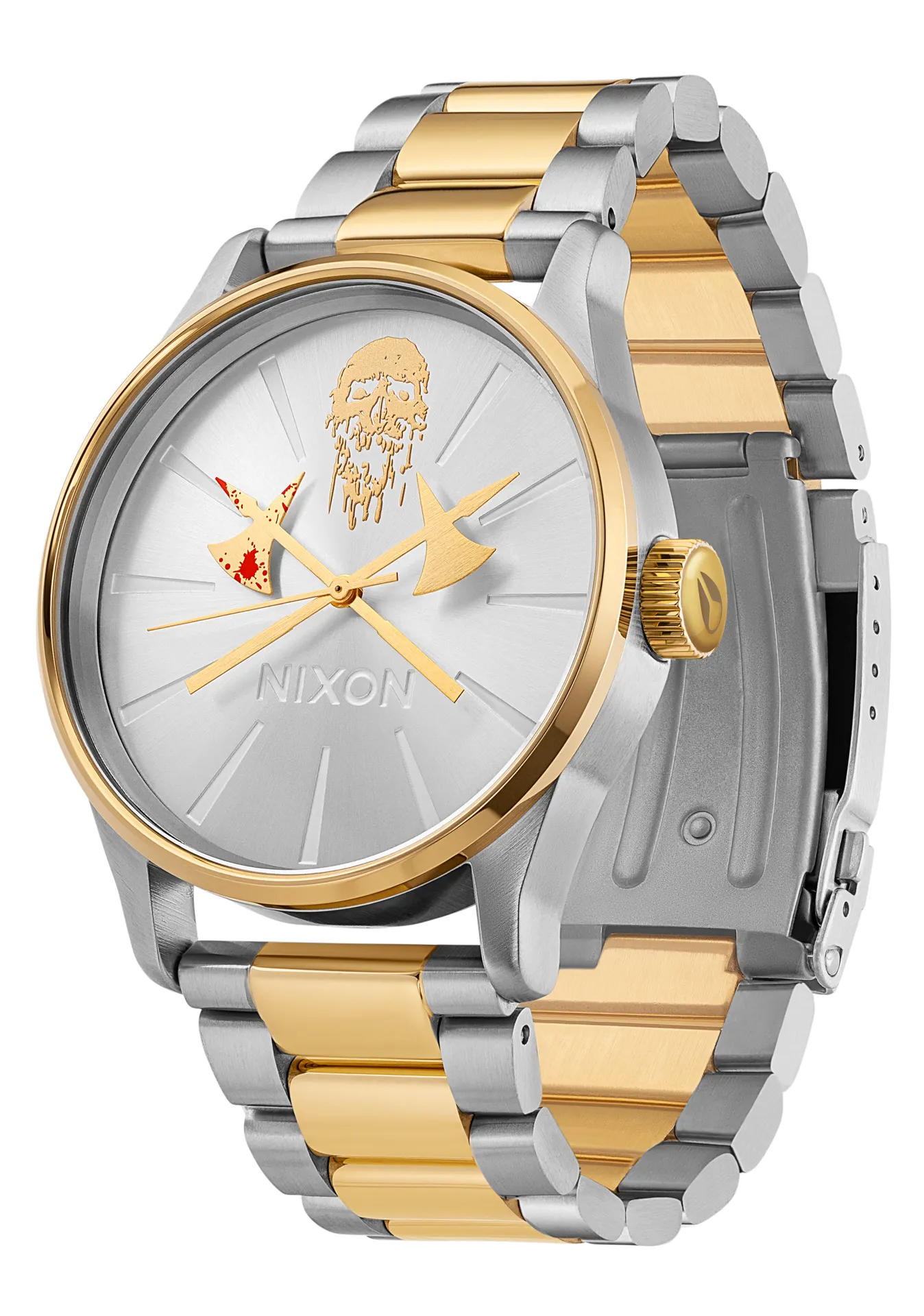 Gold and Silver Liquid Death Sentry - Enhanced E-Commerce Product Title