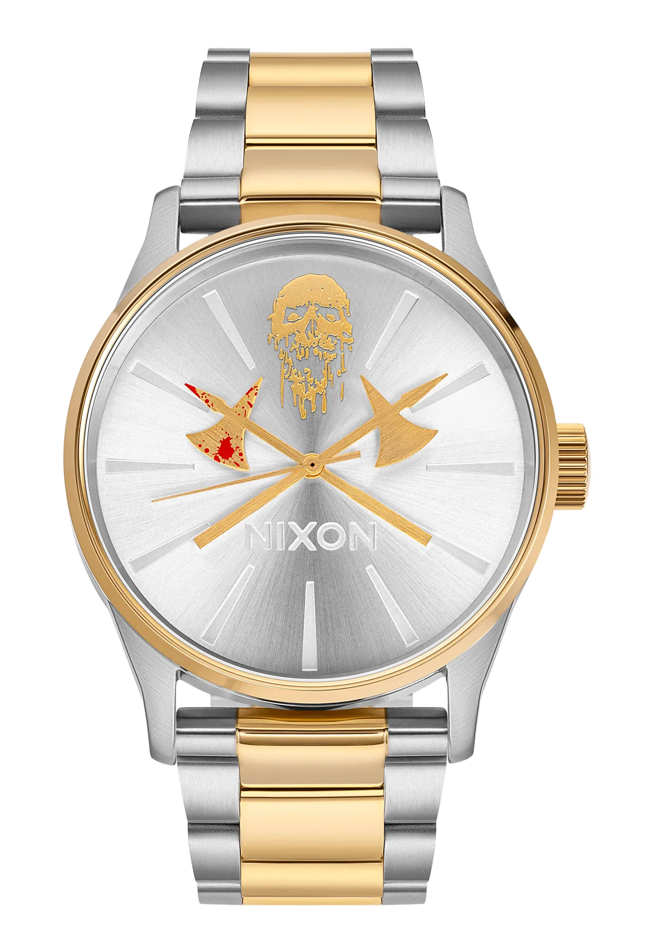 Gold and Silver Liquid Death Sentry - Enhanced E-Commerce Product Title