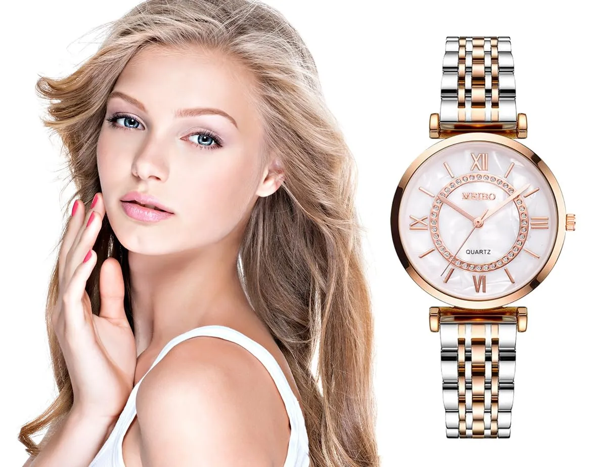 Luxury Womens Watch Gifts Rose Gold for Lady Female Elegant Wrist Watches Ladies Stylish Fashion Bracelet Watches