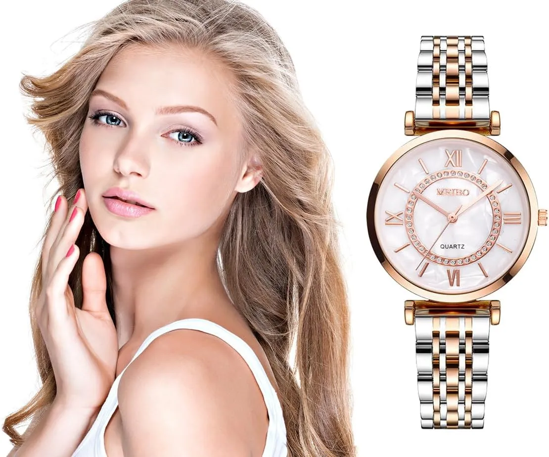 Luxury Womens Watch Gifts Rose Gold for Lady Female Elegant Wrist Watches Ladies Stylish Fashion Bracelet Watches
