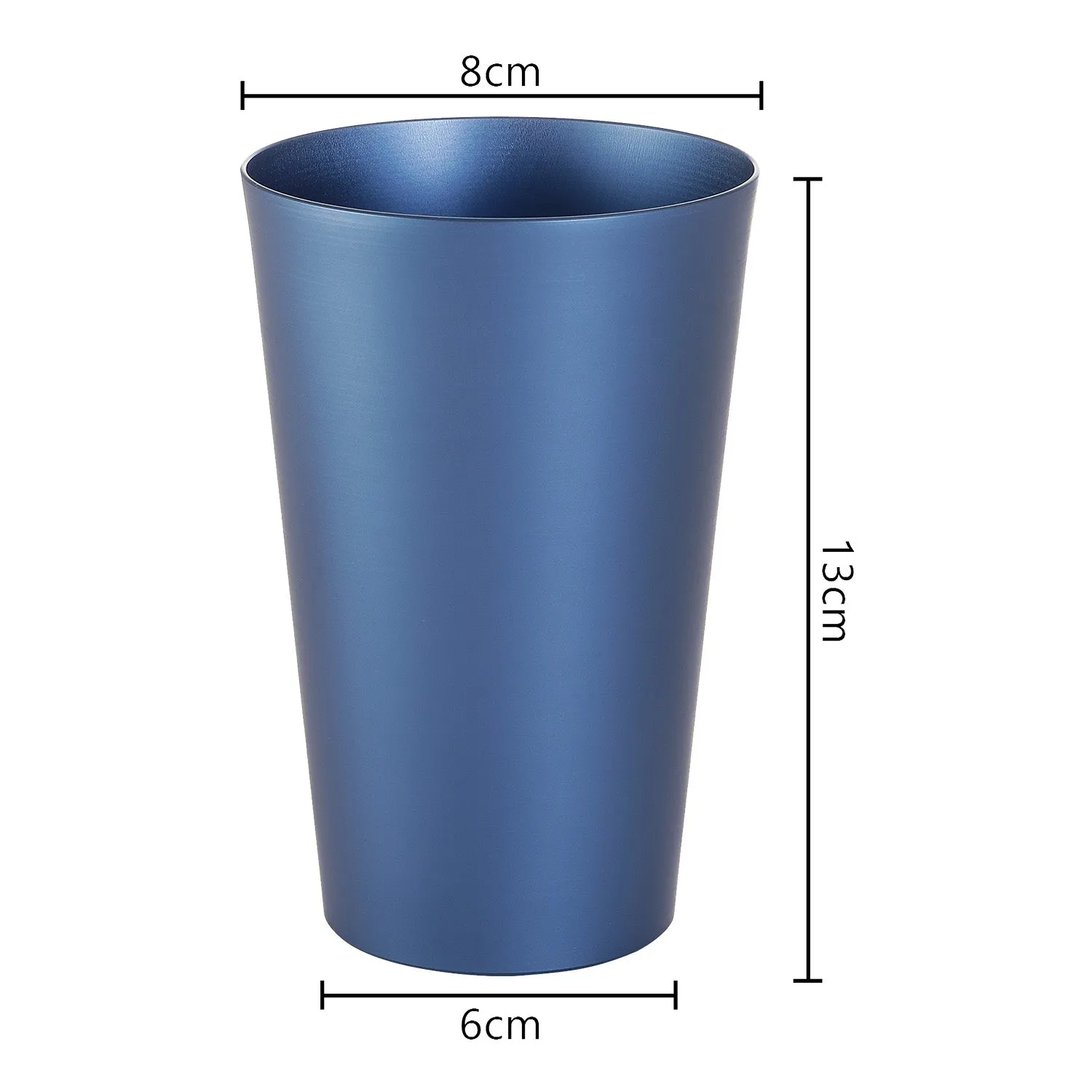 Multicolored Metallic Aluminum Tumblers (Set of 3)