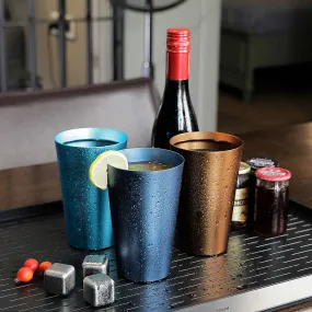 Multicolored Metallic Aluminum Tumblers (Set of 3)