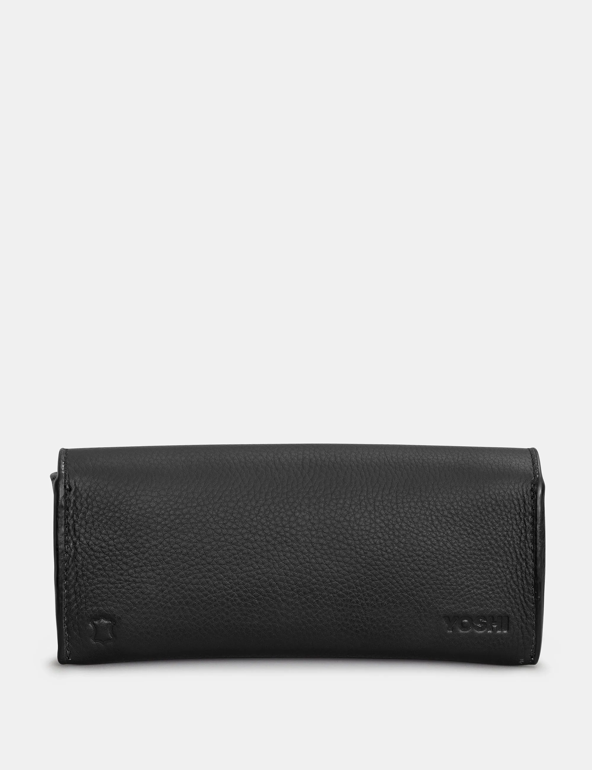 Sci-Fi Bookworm Black Leather Glasses Case