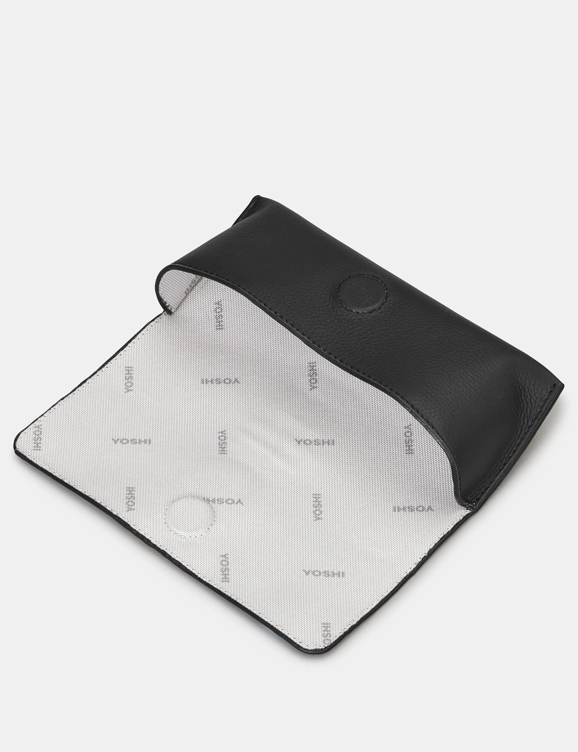 Sci-Fi Bookworm Black Leather Glasses Case