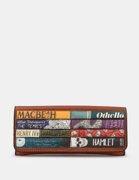 Shakespeare Bookworm Brown Leather Glasses Case
