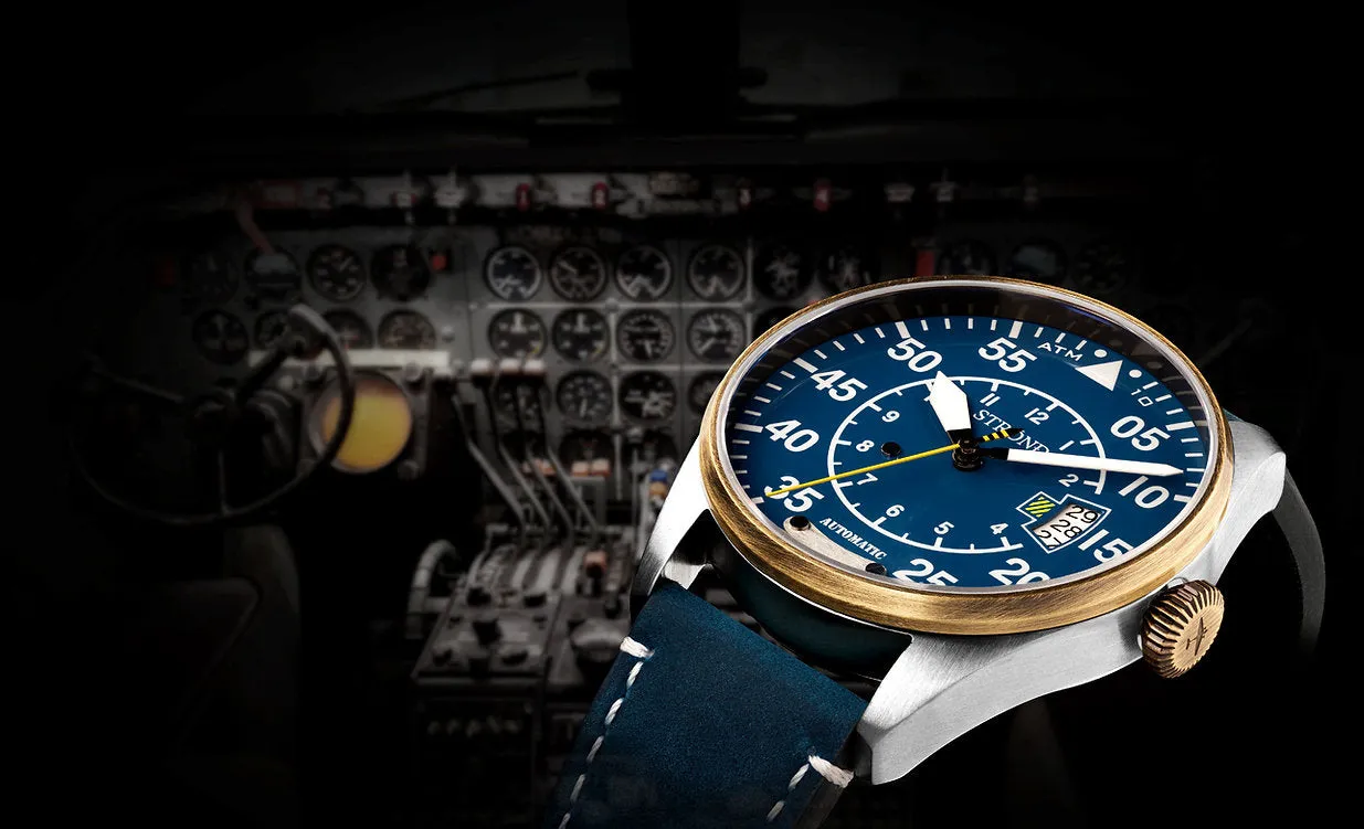 STROND DC-4 vintage automatic, royal blue dial