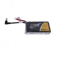 Tattu - 264 - 2500mAh 2S1P Fatshark Goggles LiPo DC3.5mm Plug Soft Case 74x38.5x19mm