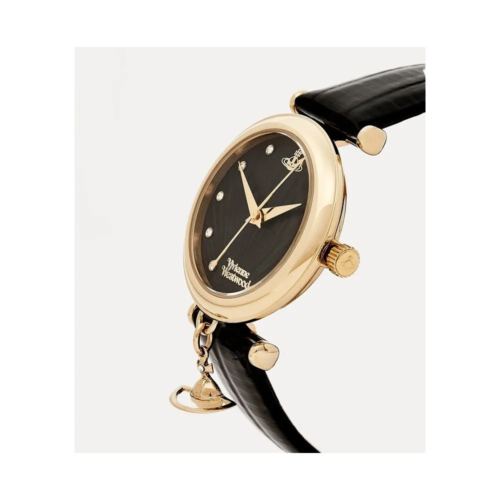 Trafalgar Ladies Watch - Black/Gold - VV108BKBK