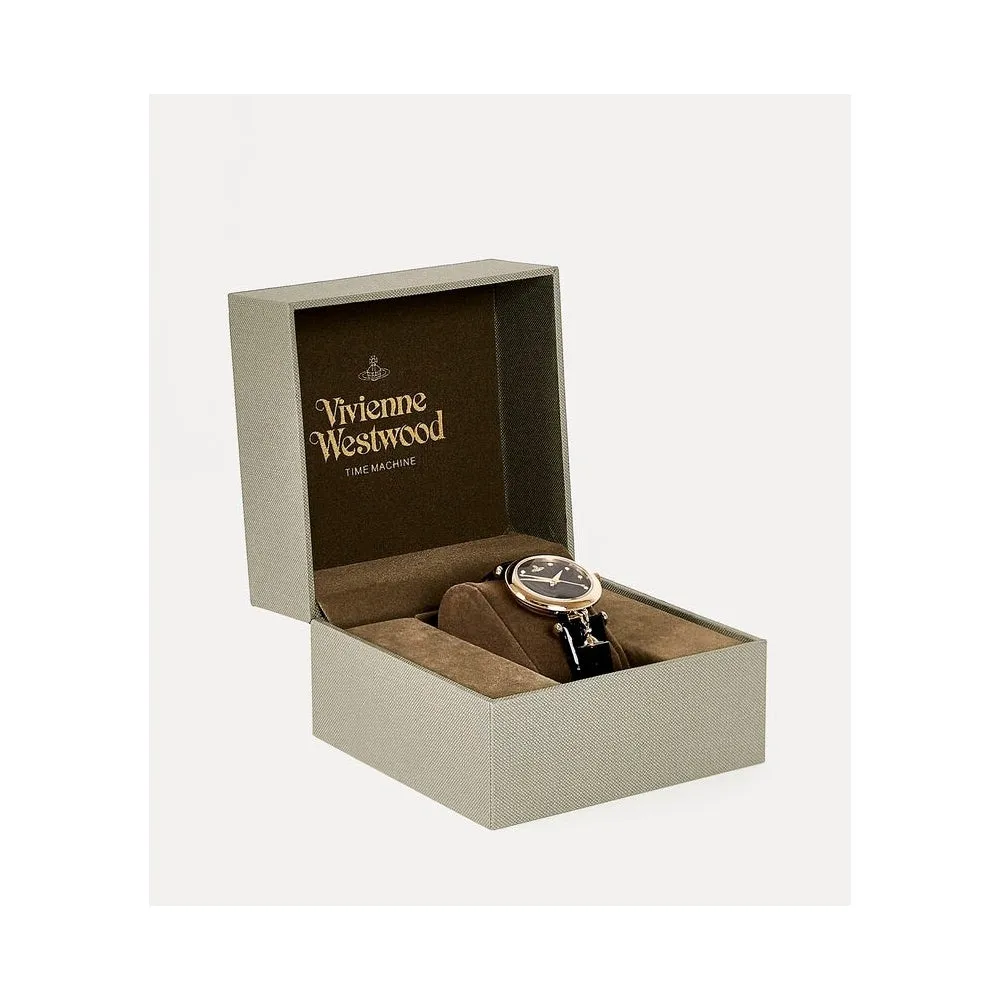 Trafalgar Ladies Watch - Black/Gold - VV108BKBK