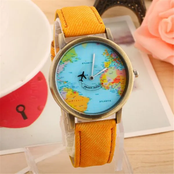 W110 Yellow Band Globe Collection Quartz Watch