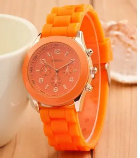 W333 Orange Silicone Collection Quartz Watch