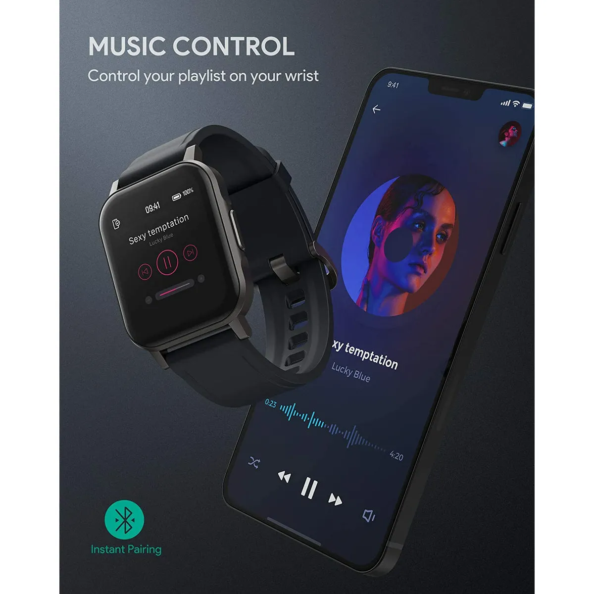 Waterproof Smartwatch Fitness Tracker with 12 Activity Modes