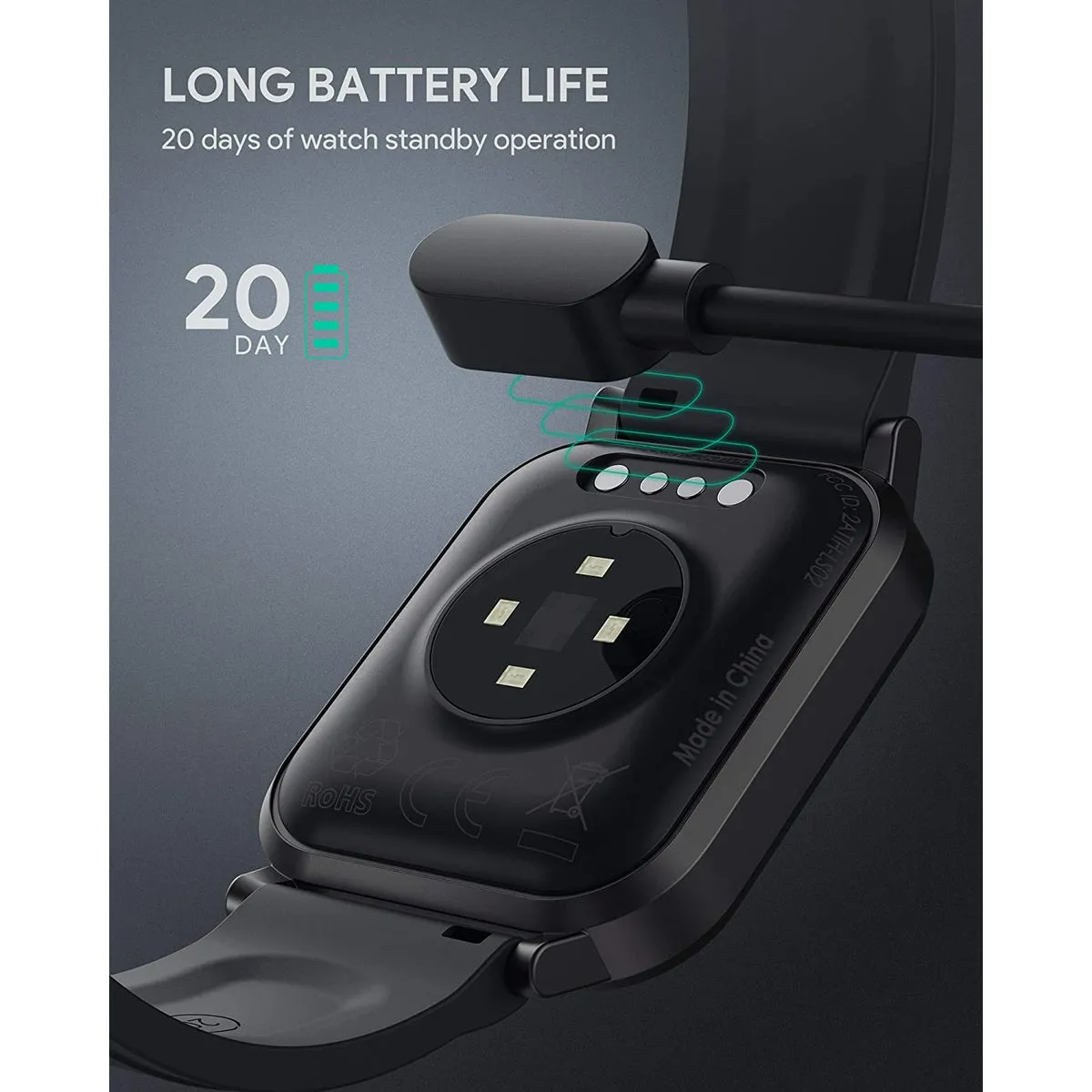 Waterproof Smartwatch Fitness Tracker with 12 Activity Modes